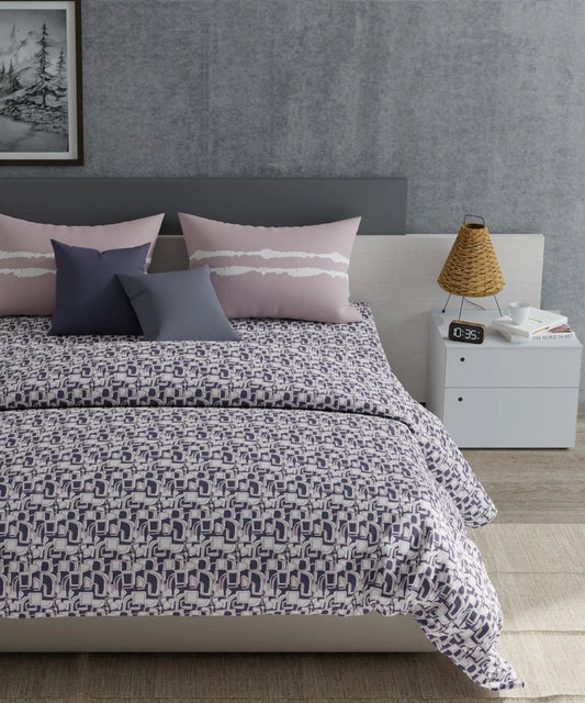 my Trident Printed King Bedsheet with 2 Pillow Covers 100% Pure Cotton - enera