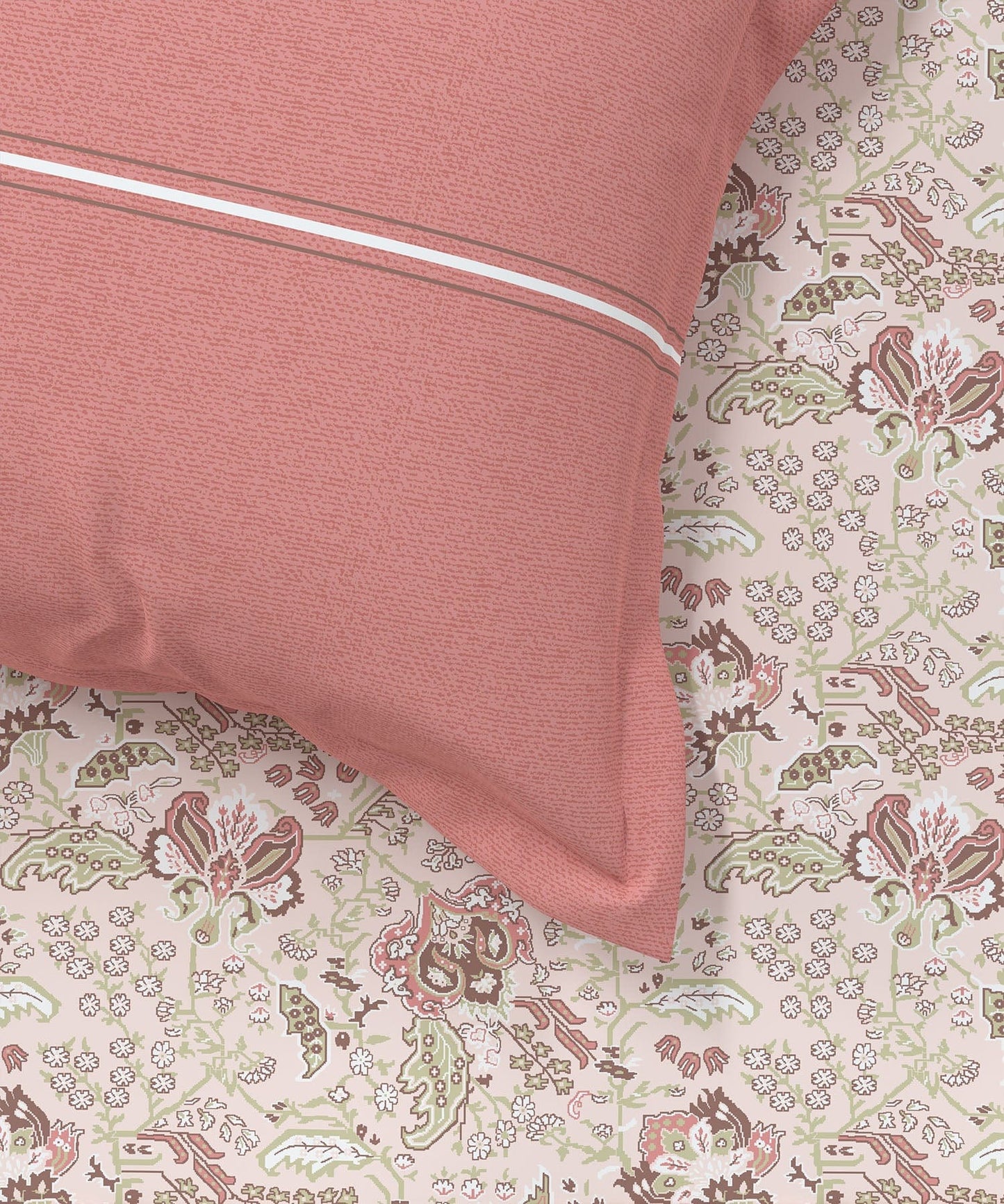 Enera Everyday Collection Peach Color King Size Bedsheet Set