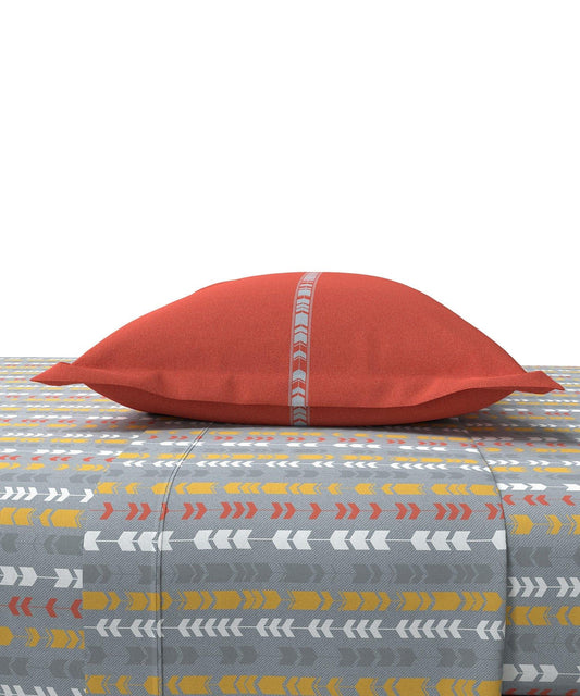 my Trident Printed King Bedsheet with 2 Pillow Covers 100% Pure Cotton - enera