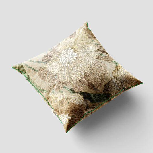 Marc Flower Brown 16x16 Cushion Cover