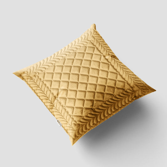 Marc Quilted Diamond Brown 16x16 Cushion Cover