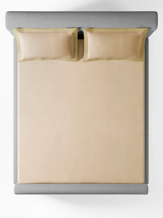 Block New Linen 100% Cotton King Size Bedsheet Set with 2 Pillow Covers