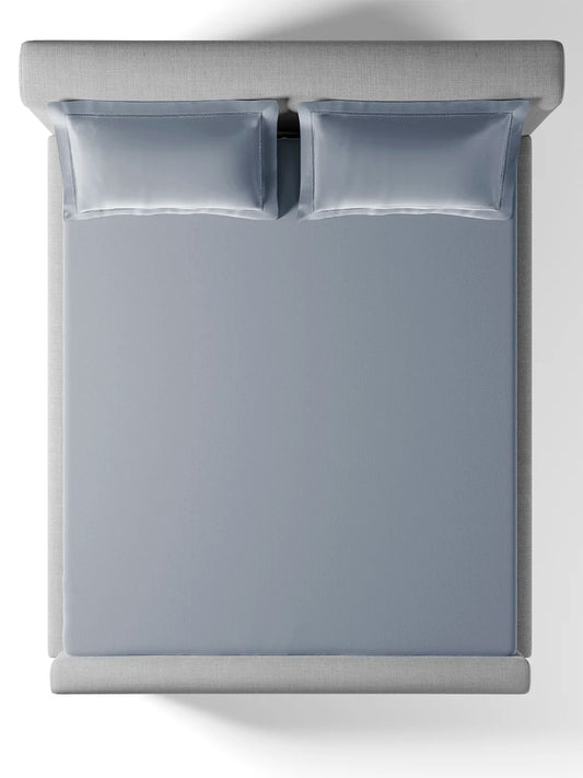 Bask Denim 100% Cotton King Size Bedsheet Set with 2 Pillow Covers