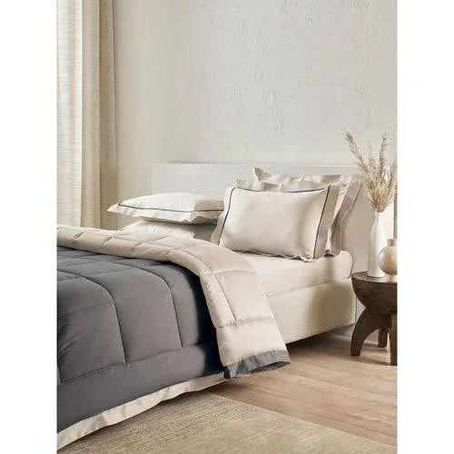 Sansaar Quilted Reversible Comforter Set 100% Pure Cotton (Set of 4) - enera