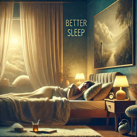 Cozy bedroom with soft bedsheets, pillows, and comforter, woman sleeping peacefully at night