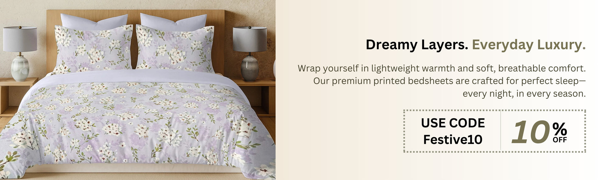 Plain King Size Bedsheet - enera