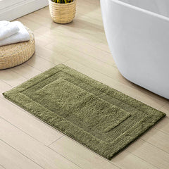 Oyela Green Bathroom Mat 40x60 cm Anti-Slip, Quick-Dry & Water Absorbing Mat