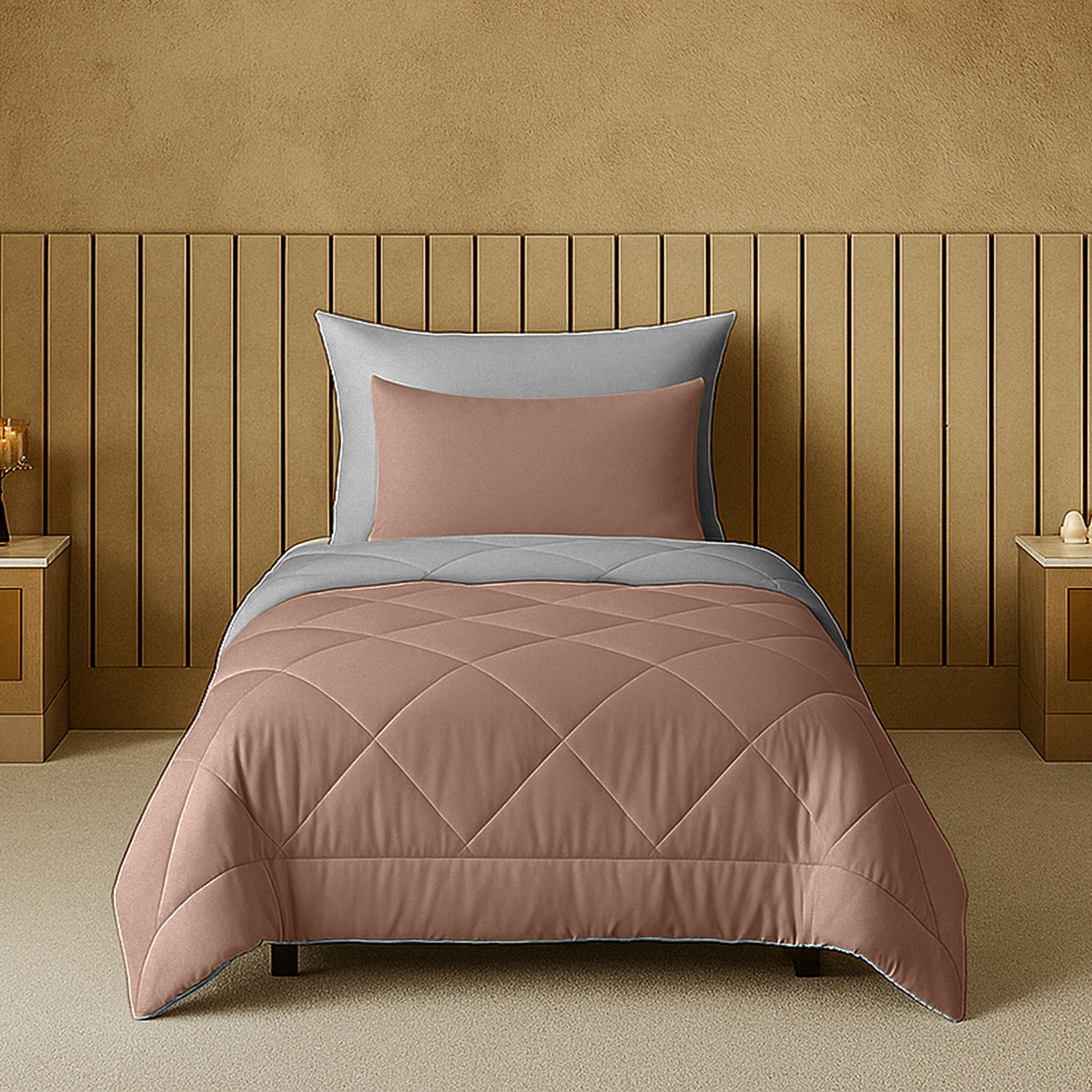 Cherish Quilted Reversible Single Bed Comforter for All Season