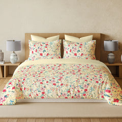 enera Printed King Bedsheet with 2 Pillow Covers 100% Pure Cotton