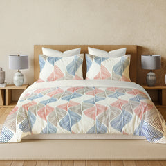 enera Printed King Bedsheet with 2 Pillow Covers Cotton