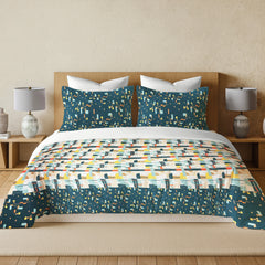 enera Printed King Bedsheet with 2 Pillow Covers 100% Pure Cotton