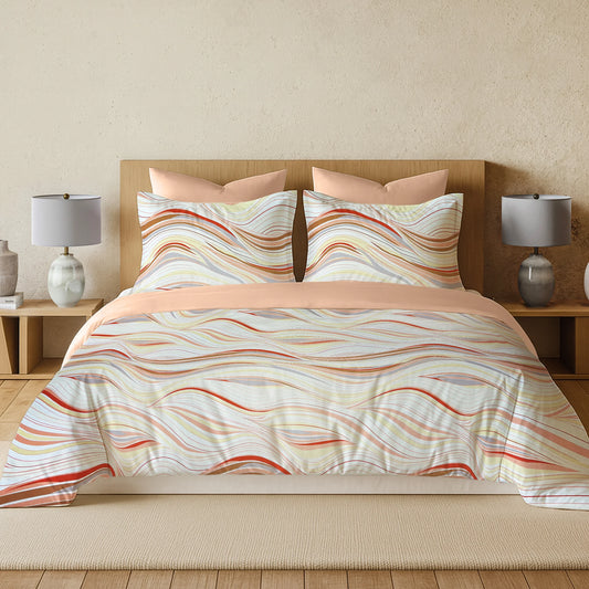 enera Printed King Bedsheet with 2 Pillow Covers 100% Pure Cotton