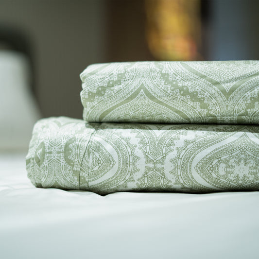 Enera Prism Collection Ethnic Green Color Printed Double Bed Dohar