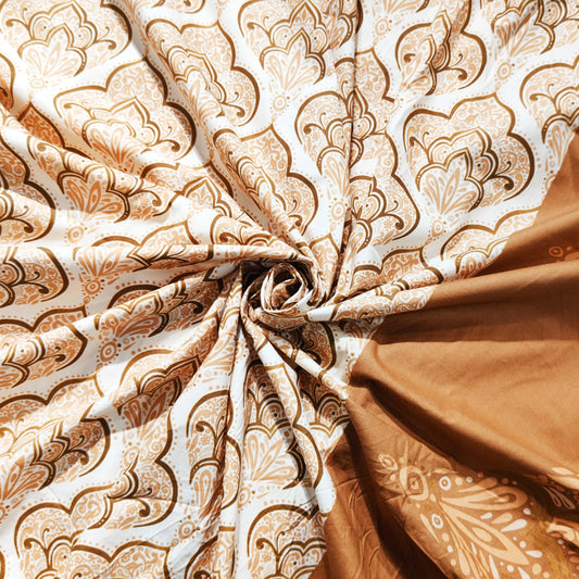 enera Printed King Bedsheet with 2 Pillow Covers 100% Pure Cotton