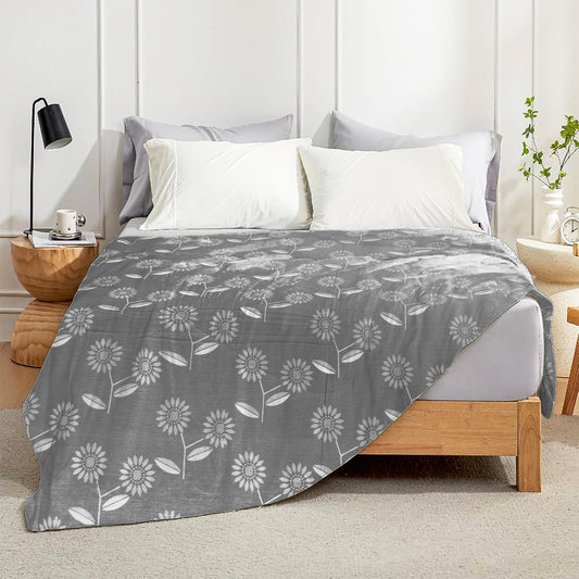 Enera Crimson Collection Petal Grey Color Printed Single Bed Dohar