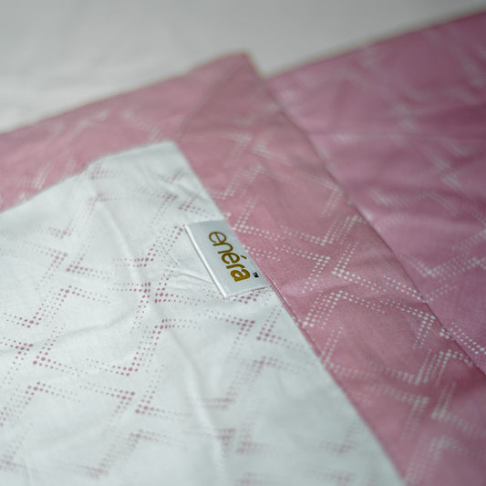 Enera Prism Collection Rhombus Pink Color Printed Double Bed Dohar