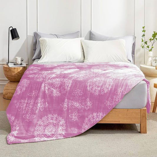 Enera Crimson Collection Botanic Purple Color Printed Single Bed Dohar