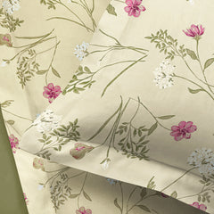 enera Printed King Bedsheet with 2 Pillow Covers Cotton