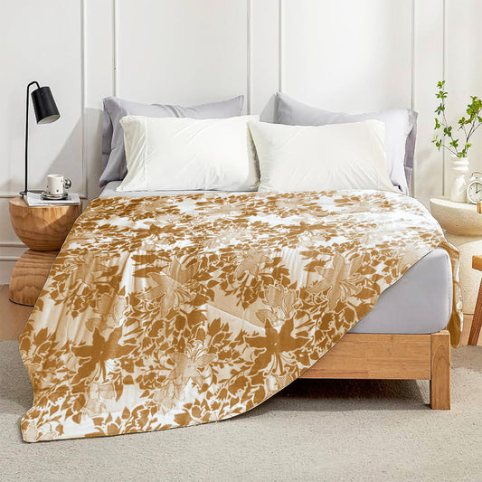 Enera Crimson Collection Terracota Color Printed Single Bed Dohar