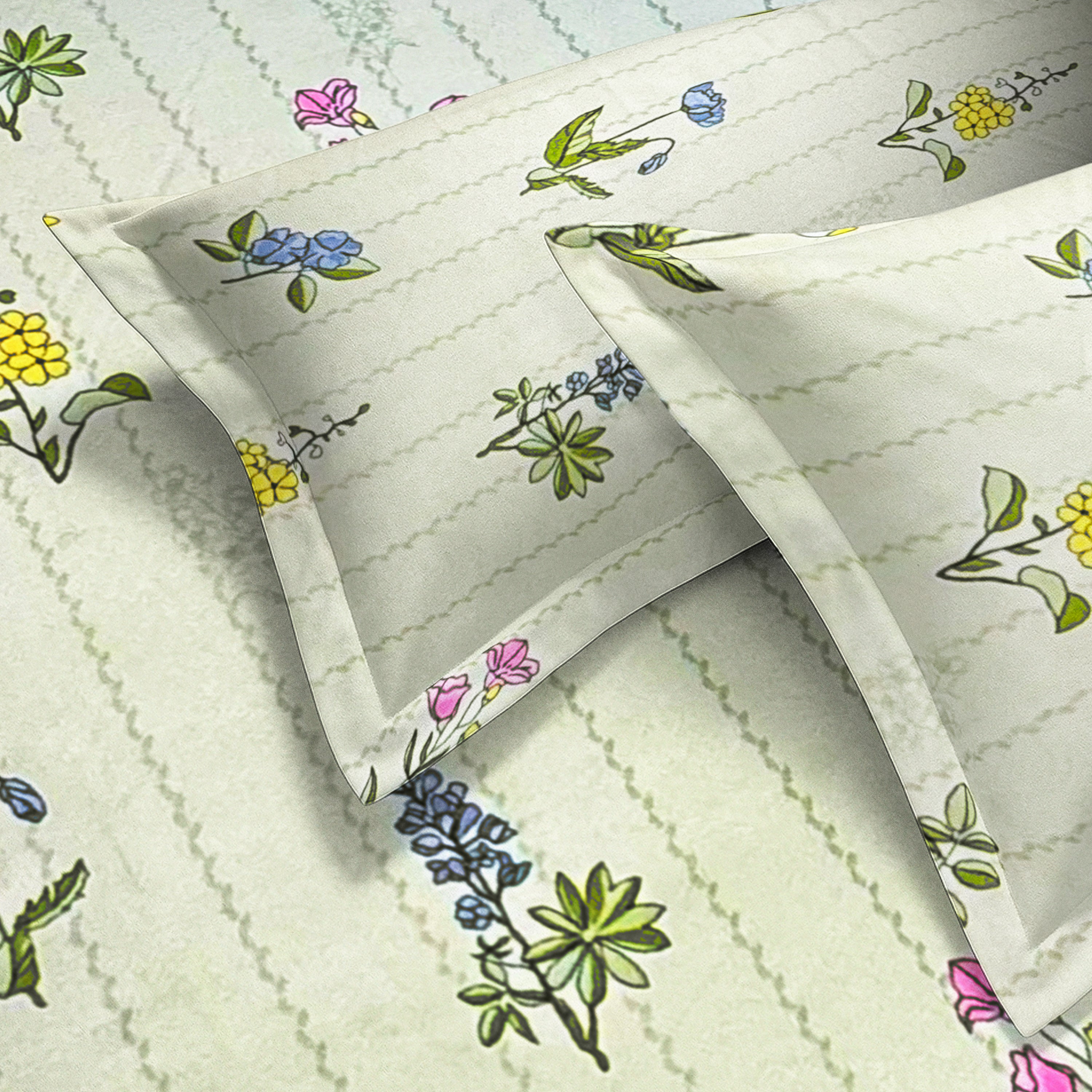 Enera Vaaree Printed King Bedsheet with 2 Pillow Covers Cotton - BUY 1 GET 1 - enera