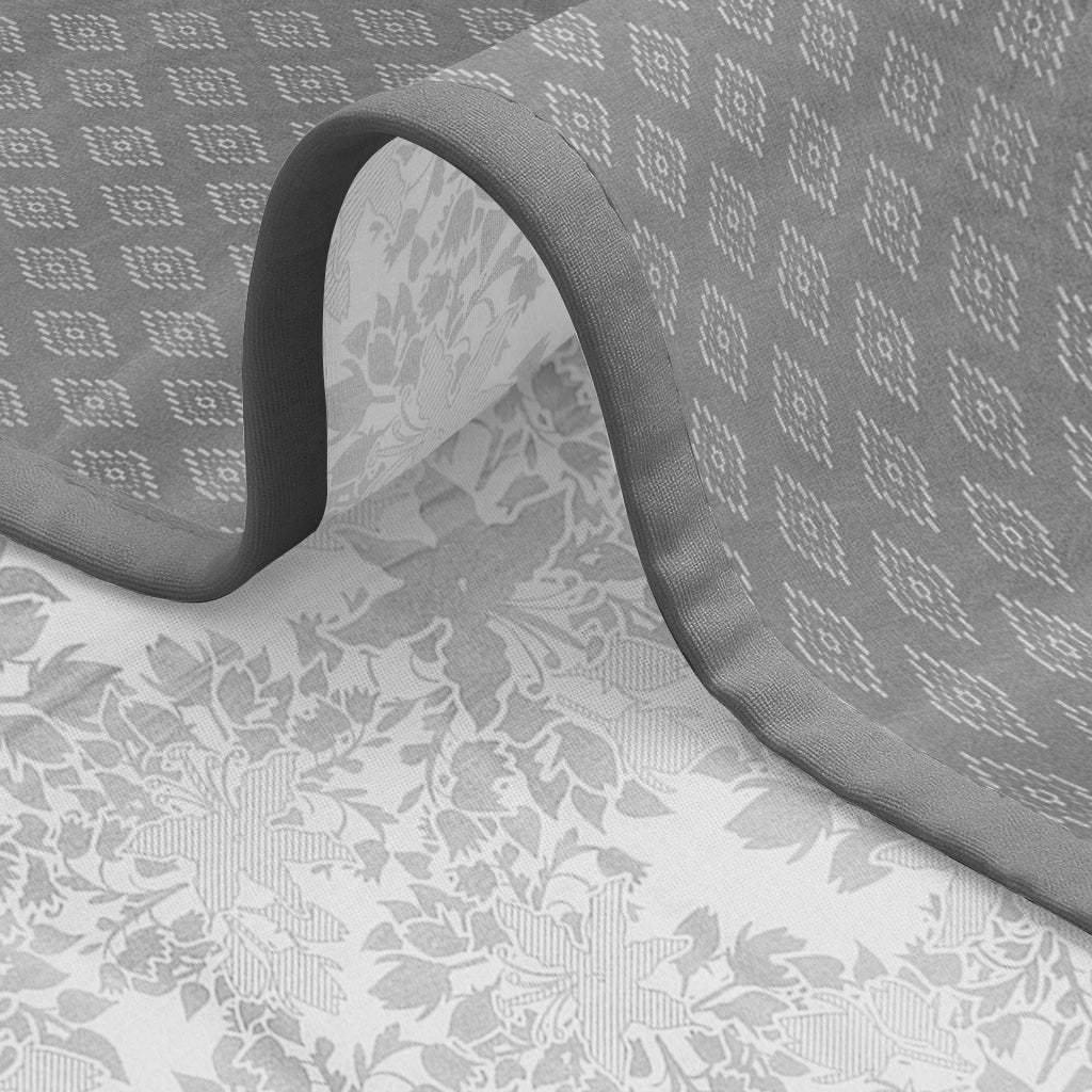 Enera Crimson Collection Obsidian Grey Color Printed Single Bed Dohar