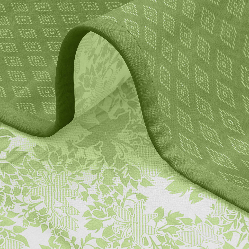Enera Crimson Collection Botanic Green Color Printed Single Bed Dohar