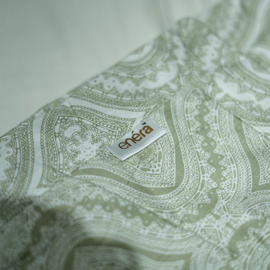 Enera Prism Collection Ethnic Green Color Printed Double Bed Dohar