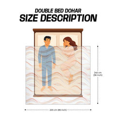 enera Printed Dohar 100% Pure Cotton, Summer Blanket for AC Rooms