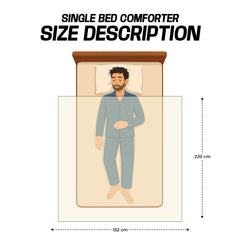 Cherish Quilted Camel Coffee Reversible Single Bed Comforter for All Season