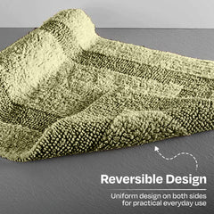 Oyela Green Bathroom Mat 40x60 cm Anti-Slip, Quick-Dry & Water Absorbing Mat