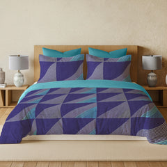 enera Printed King Bedsheet with 2 Pillow Covers Cotton