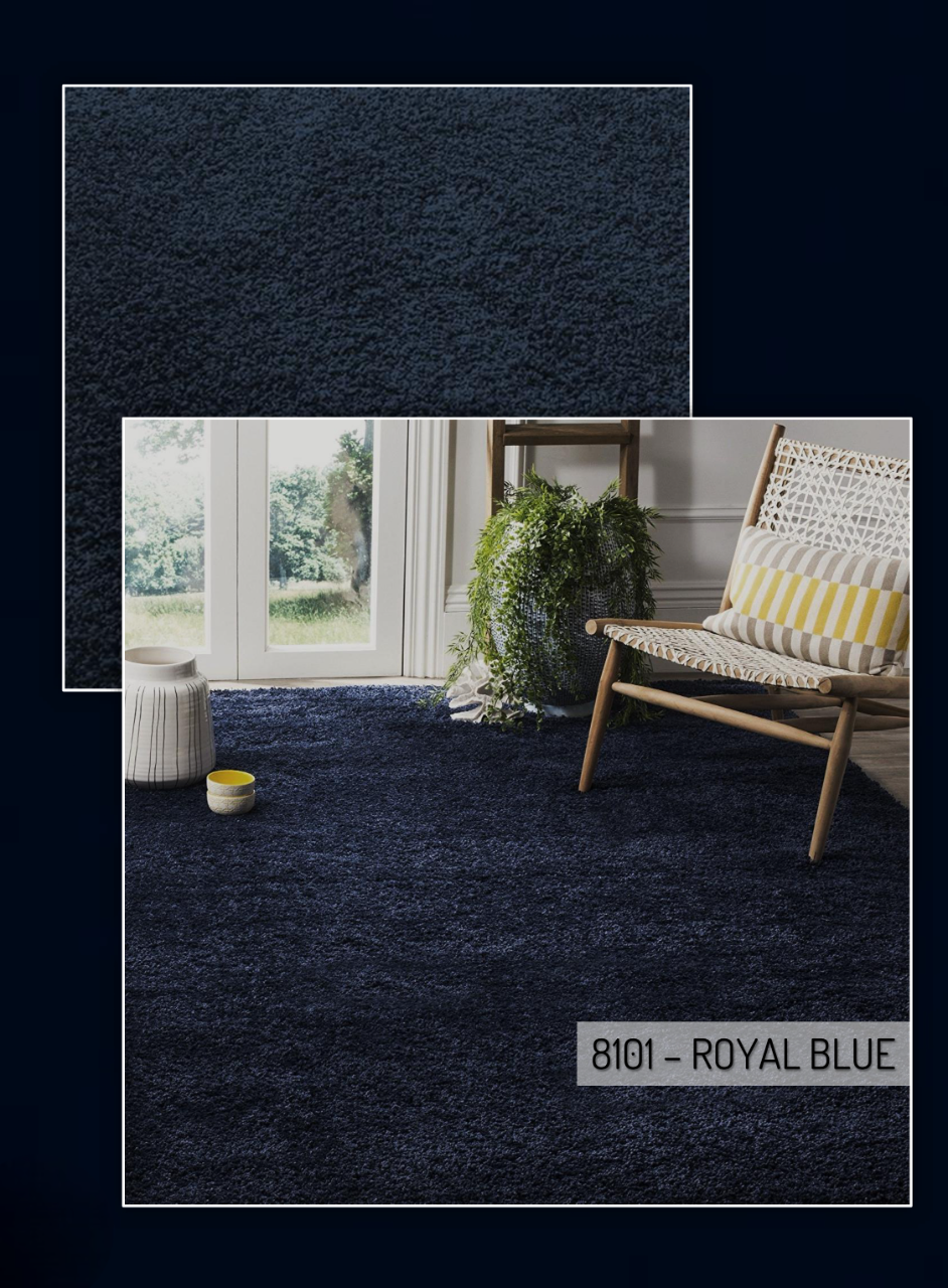 Hego Silky Plus Wall to Wall Carpet | Royal Blue | Ultra Soft Luxury Pile | Enera