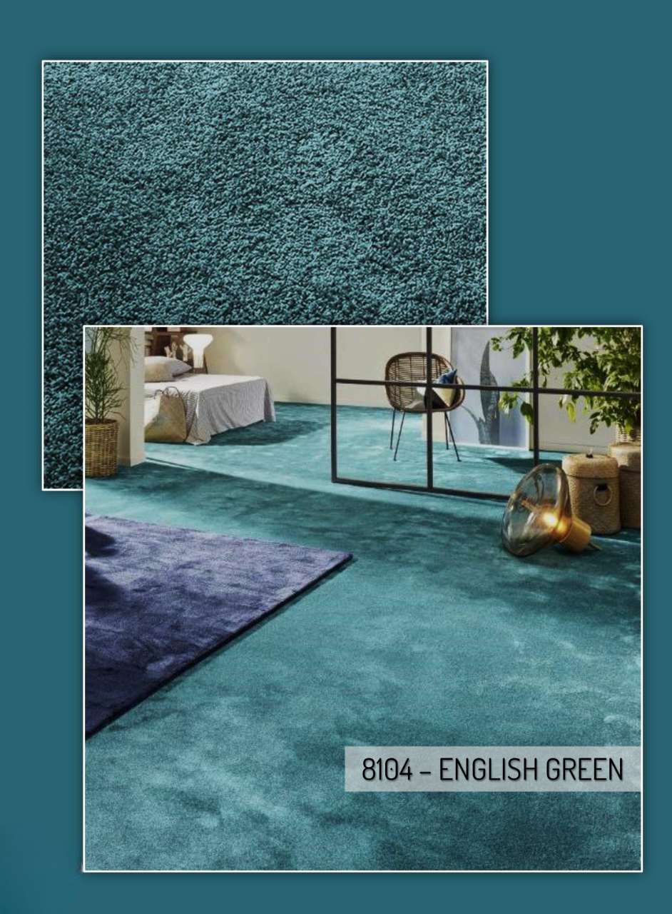 Hego Silky Plus Wall Carpet | English Green | Ultra Soft Luxury Pile | Enera