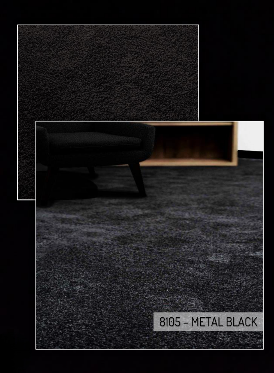 Hego Silky Plus Wall Carpet | Metal Black | Ultra Soft Luxury Pile | Enera