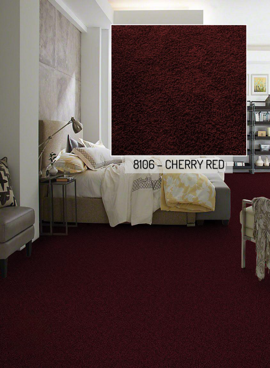 Hego Silky Plus Wall Carpet | Cherry Red | Ultra Soft Luxury Pile | Enera