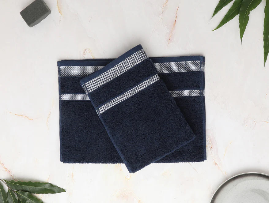 Spaces Innovations Hygro Midnight Blue Hand Towel | Luxurious & Absorbent | Enera