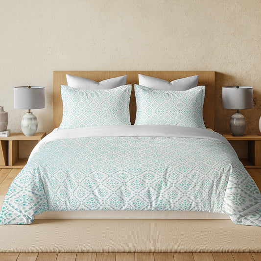 enera Printed King Bedsheet with 2 Pillow Covers 100% Pure Cotton