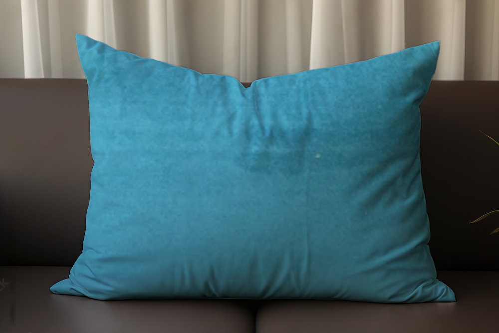 SRM Mera 132 Plain Cushion Cover Sea Blue 11 x 19 | Stylish & Elegant | Enera