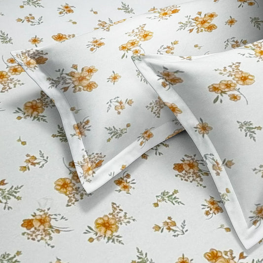 enera Printed King Bedsheet with 2 Pillow Covers 100% Pure Cotton