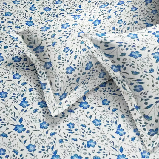 enera Printed King Bedsheet with 2 Pillow Covers 100% Pure Cotton