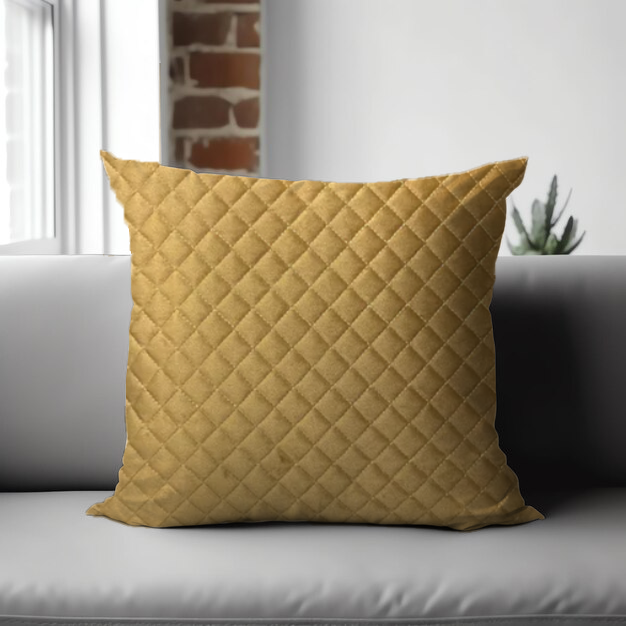 Orient Golden Yellow Cushion Cover 16 x 16 | Elegant & Bright | Enera