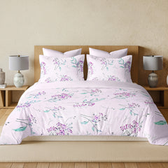 enera Printed King Bedsheet with 2 Pillow Covers 100% Pure Cotton