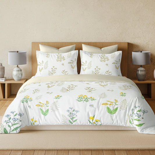enera Printed King Bedsheet with 2 Pillow Covers 100% Pure Cotton
