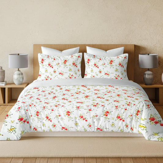 enera Printed King Bedsheet with 2 Pillow Covers 100% Pure Cotton