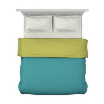 D Decor Creme Collection Scuba Glow-Turquoise Color Double Bed Quilt | Enera