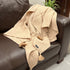 HONEYCOMB OATS BEIGE WOVEN THROW WITH TASSELS - Agarwal Bedding and Furnishing