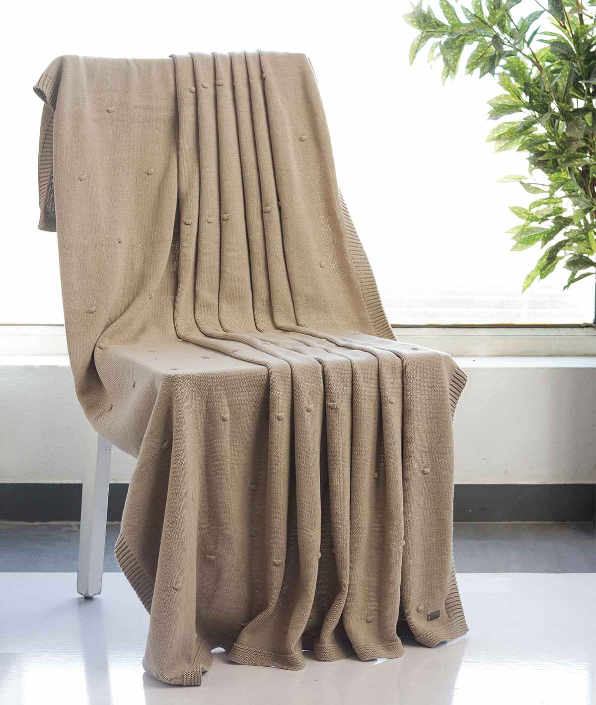 Pluchi Sandy Brown Color Throw - THBBL001 | Cozy and Chic | Enera