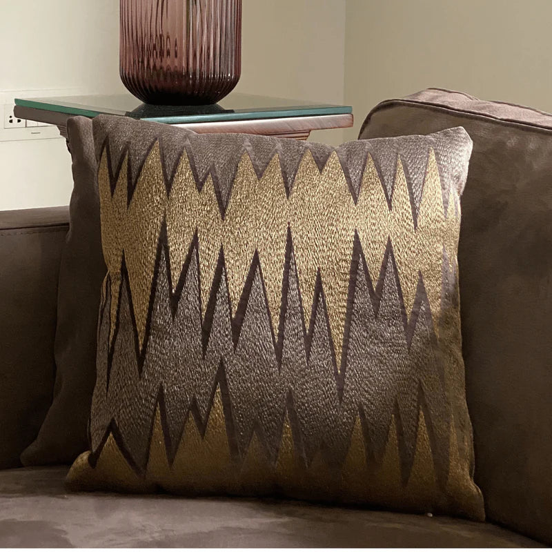 Sadyaska - Decorative Ditsy Velvet Cushion Cover (Mousse) - Agarwal Bedding and Furnishing