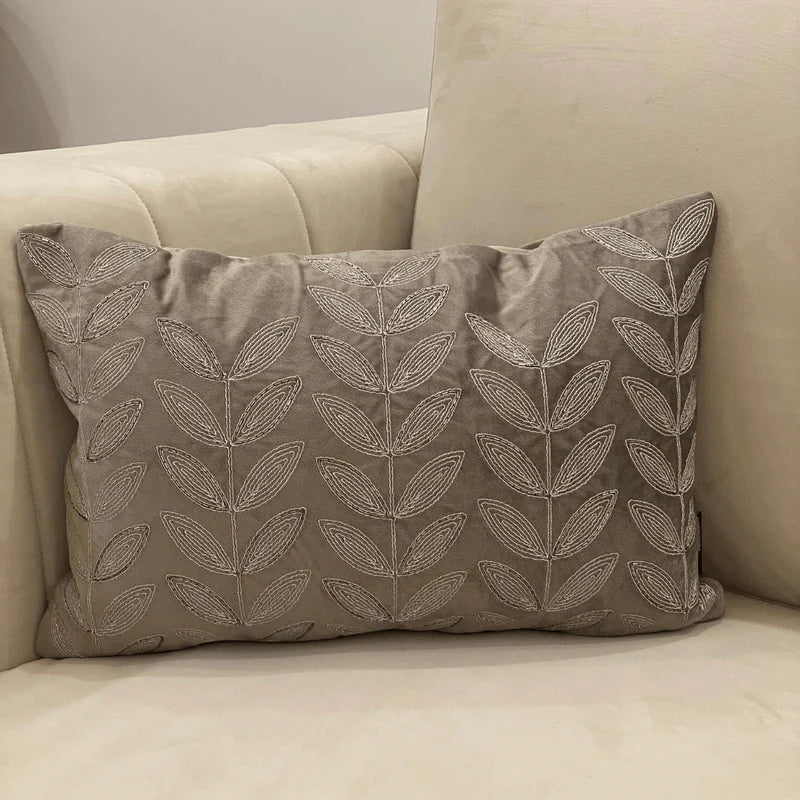 DECORATIVE INFERNO SILVER VELVET CUSHION COVER 12X18 - Agarwal Bedding and Furnishing