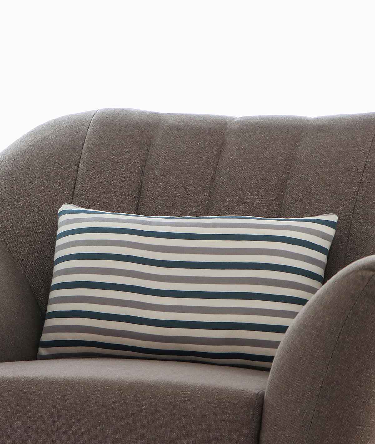 Pluchi Champion Blue & Natural Light Cushion Cover 12 x 20 | Stylish & Elegant | Enera